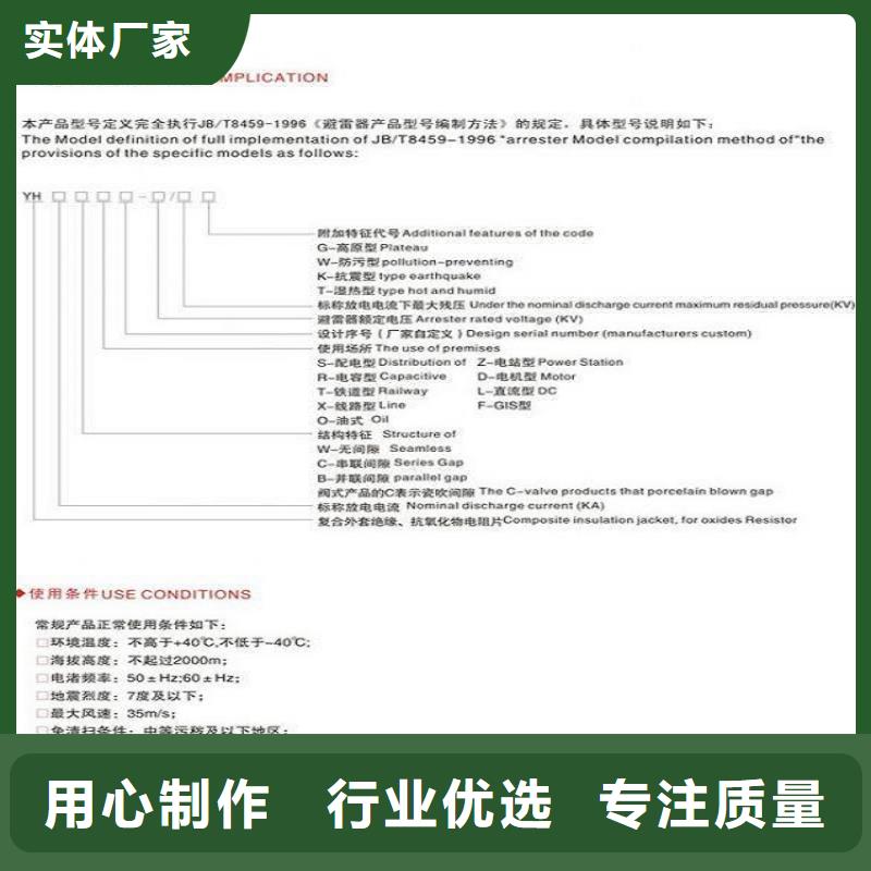 金属氧化物避雷器Y10W1-100/260