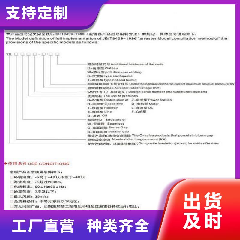 金属氧化物避雷器YH10WZ-54/134