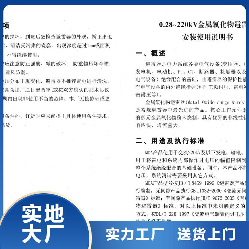 氧化锌避雷器Y10W-108/281【浙江羿振电气有限公司】