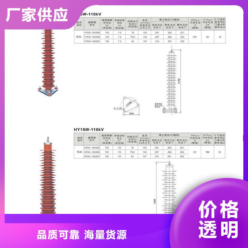金属氧化物避雷器Y10W-192/500 浙江羿振电气有限公司