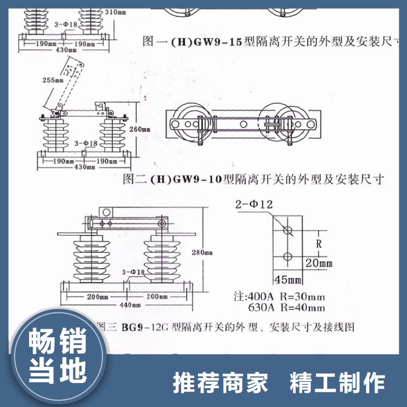 单极隔离开关HGW9-12KV/400实体厂家