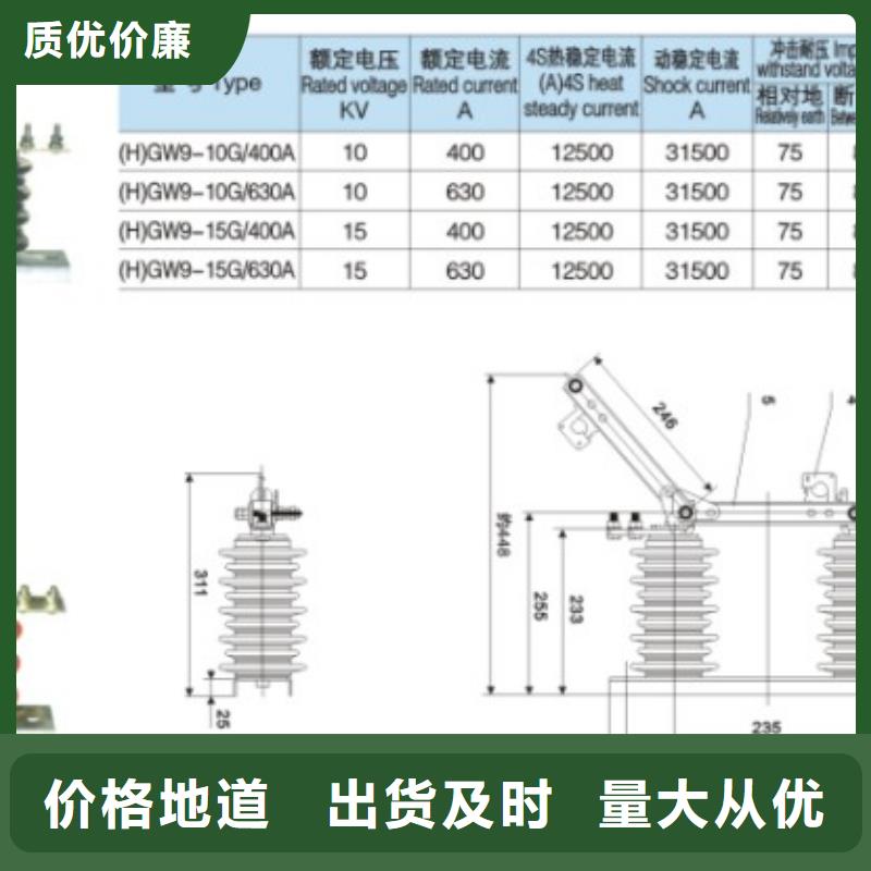 10KV单级隔离开关HGW9-15W/400A