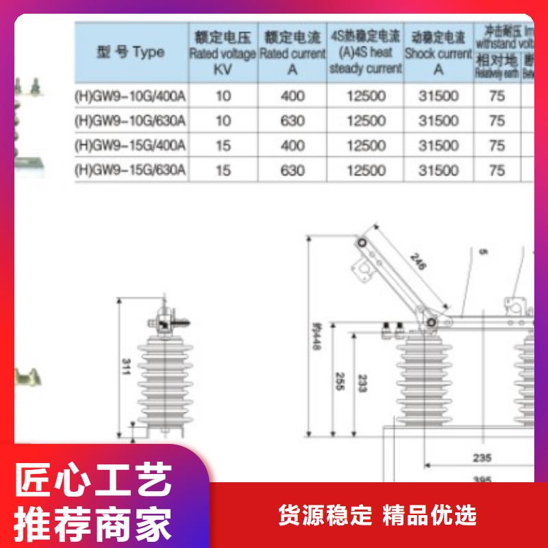 【羿振电气】高压隔离开关*GHW9-10/1250A制造厂家