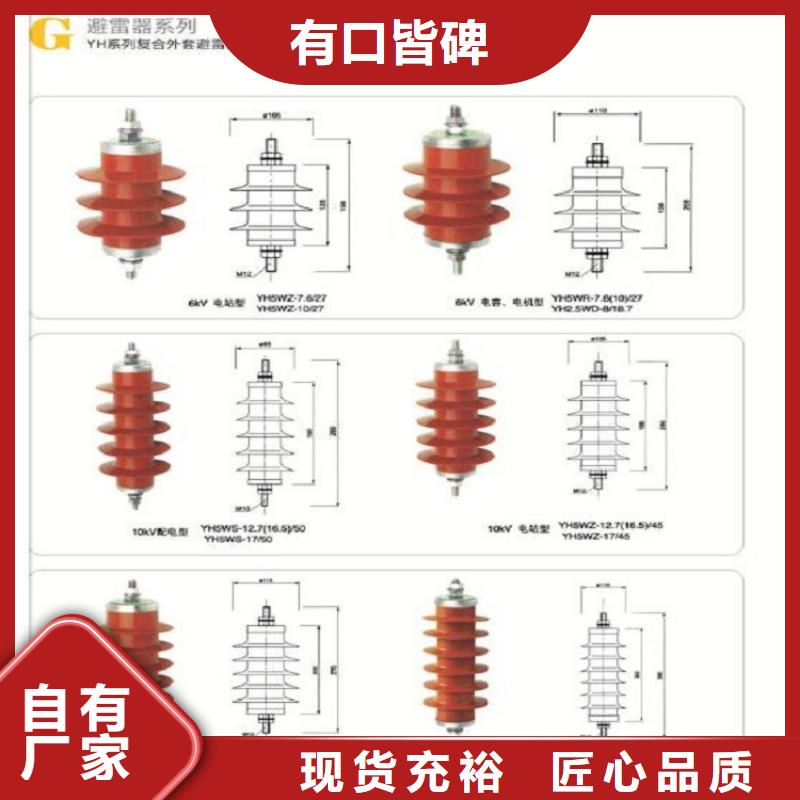 复合绝缘氧化锌避雷器YH10WZ-51/134【羿振电力设备】