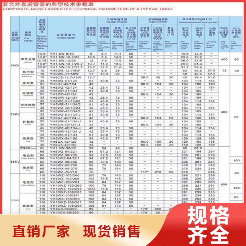 金属氧化物避雷器YH5WX-51/134【羿振电力设备】