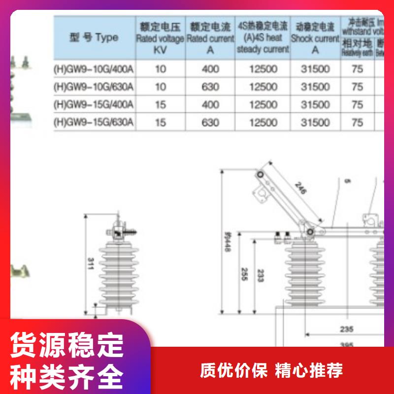 【高压隔离开关】HGW9-10G/630A