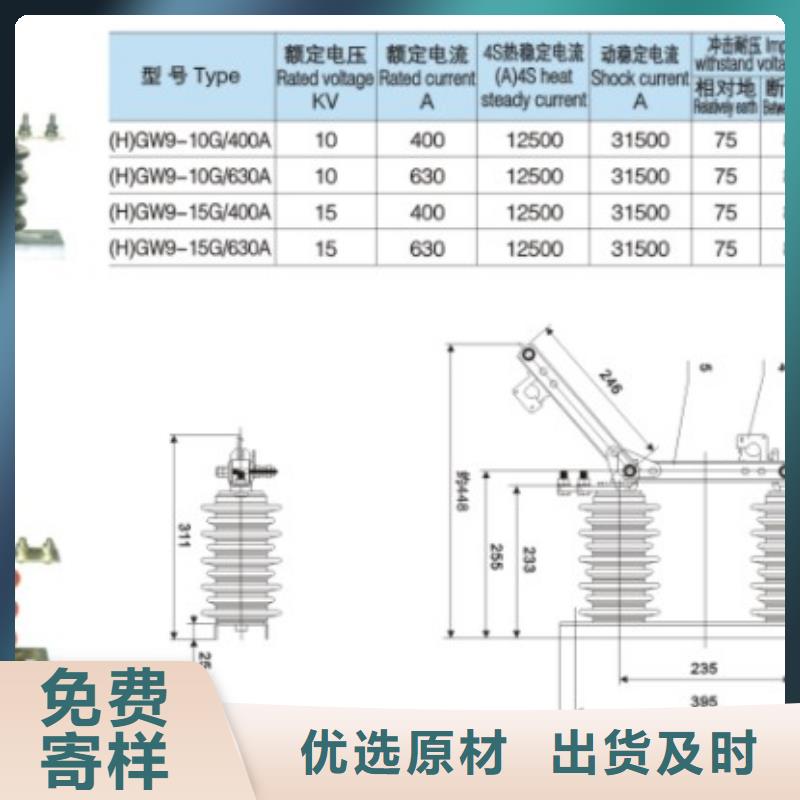 (羿振)户外高压交流隔离开关：HGW9-10W/400  本地厂家.